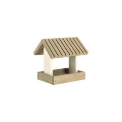Vogelhuisjes<Voederhuis hang 23cm wit/taupe