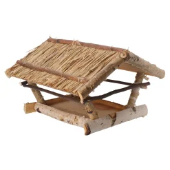 Vogelhuisjes<Voederhuis staand boomklever stro
