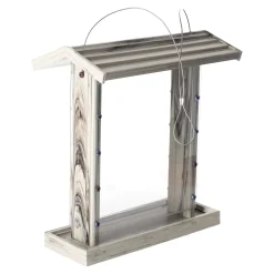 Flamingo Tuinvogels<Voedersilo zaden Jony wit/grijs 26x13,5x28,7cm