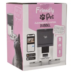 Friendly Pet Drink- En Voerbak Hond|Voerbak Kat<Voerbak automatisch + app 6L pro wit
