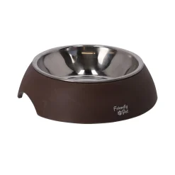 Friendly Pet Drink- En Voerbak Hond<Voerbak bamboo olijf 190ml