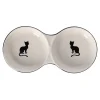Friendly Pet Voerbak Kat<Voerbak kat Kera dubbel zwart/wit 2x145ml
