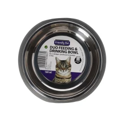 Friendly Pet Voerbak Kat<Voerbak kat ribbel zwart 160ml