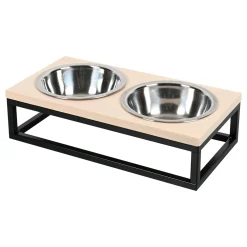 Friendly Pet Drink- En Voerbak Hond<Voerbak metal dubbel 29x15x8cm