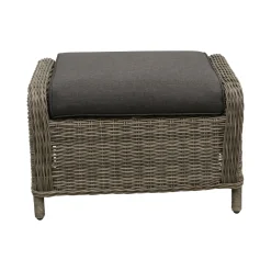 Bois le Duc Tuinbanken<Voetenbank Olvera willow grey met kussen