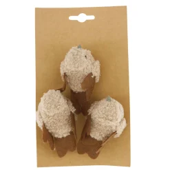 Natural Collections Woondecoratie<Vogel op clip bruin 3st