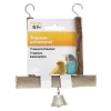 Friendly Pet Vogelspeelgoed<Vogel schommel+bel hout 15cm