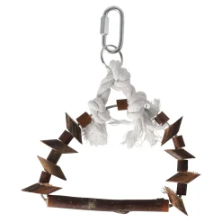 Friendly Pet Vogelspeelgoed<Vogel schommel boog touw+hout 20cm