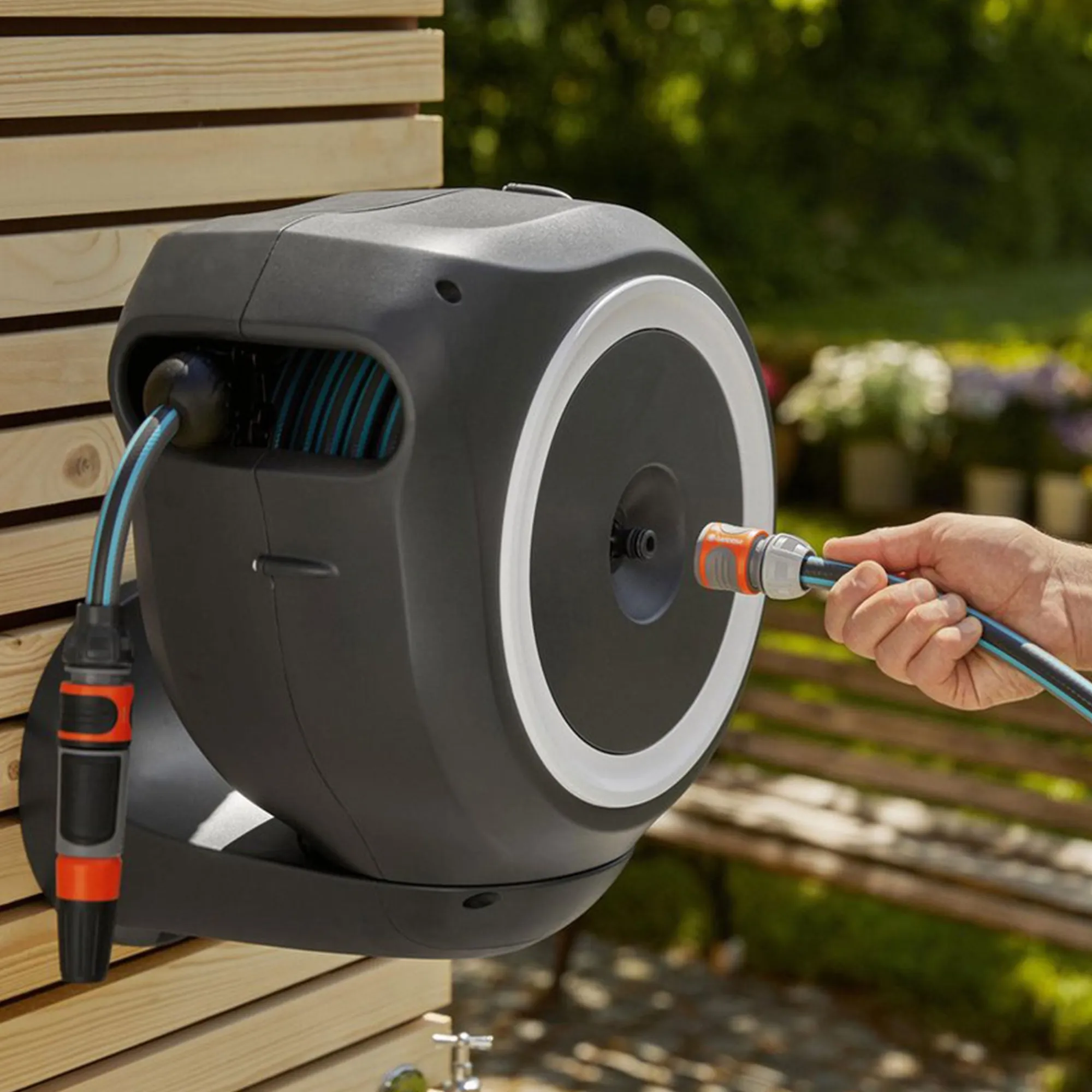 Gardena Pompen En Sproeien<Wand slangenbox 15 RollUp S wit