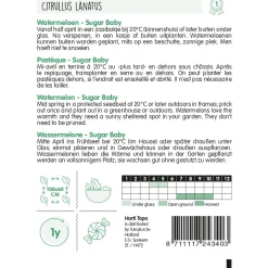 Horti Tops Moestuin<Watermeloenen sugar baby zaad
