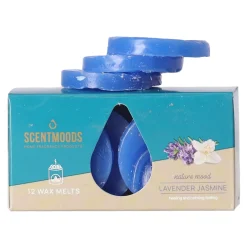 Scentmoods Kaarsen<Waxmelts lavendel jasmijn 12 stuks