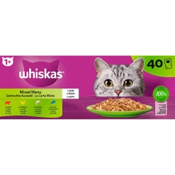 Whiskas Kattenvoer<1+ natvoer mix 40 stuks