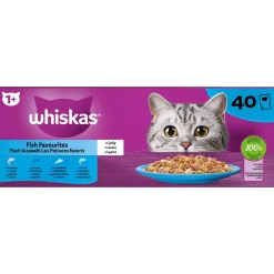 Whiskas Kattenvoer<1+ natvoer vis 40 stuks
