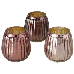 Boltze home Tuindecoratie<Windlicht Alisa roze 9 cm 3 assorti