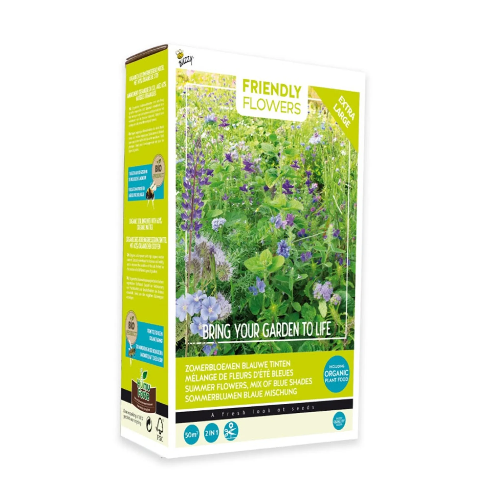 Buzzy Moestuin<XL Blauwe zomerbloemenzaad 50m2