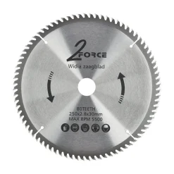 2-Force Toebehoren Elektrisch Gereedschap<Zaagblad Ø250 mm 30as 80T