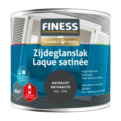 Finess Lakken<Zijdeglans antraciet 14203 250ml