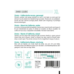Horti Tops Moestuin<Zinnia Californische reuzen mix