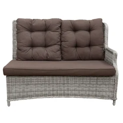 Bois le Duc Loungesets<2-zits bank links Aprano verstelbaar white grey