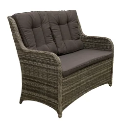 Bois le Duc Tuinbanken<2-zits bank Ricci willow grey met kussen