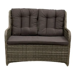 Bois le Duc Tuinbanken<2-zits bank Ricci willow grey met kussen