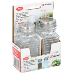 Alpina Opbergen<Zout en peper vat 9 x 4 cm 2st.